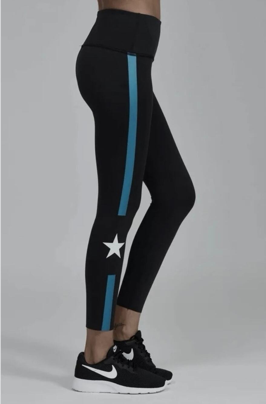 Noli Activewear Star Leggings Pants Black Women's Medium